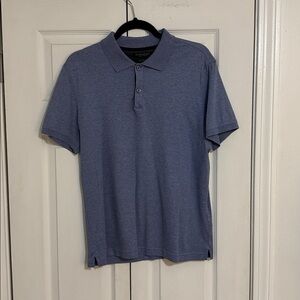 Banana Republic Heathered Blue Polo